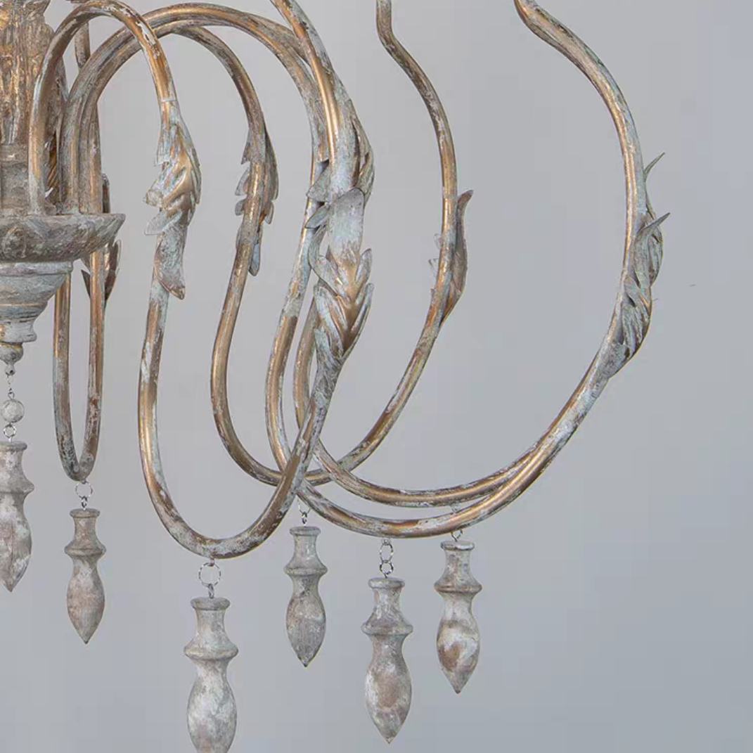 French Vintage Candle Chandelier for Living Room/Bedroom-MEET LIGHTING