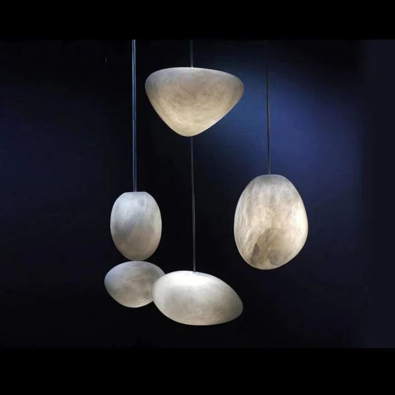 Alabaster Stone Pendant 4 sizes by Meetlighting