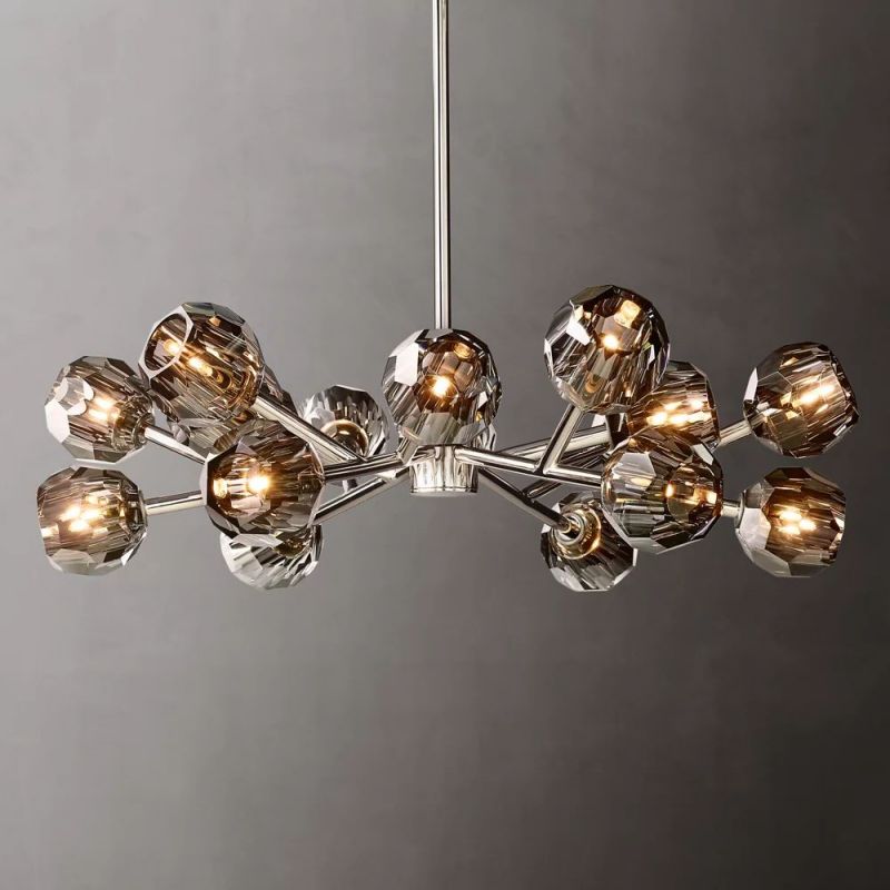 Boule Glass Round Chandelier 36"
