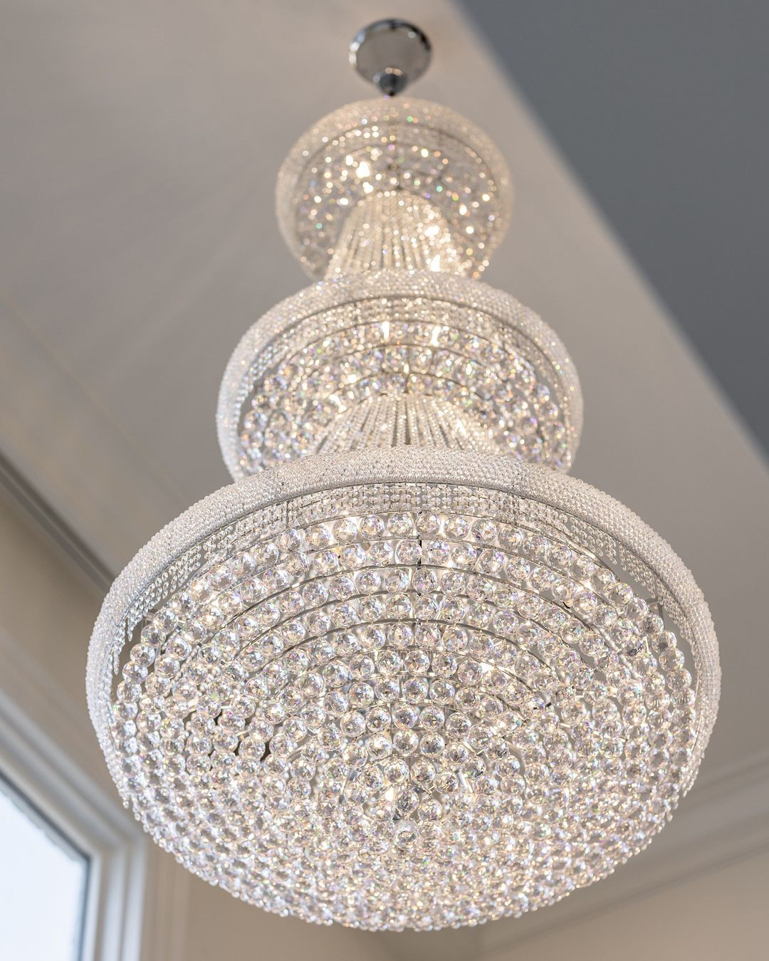 Luxury French Empire Chandelier for Villa Hall Ceiling Three-layers Crystal Light for Hotel Lobby-MEET LIGHTING
