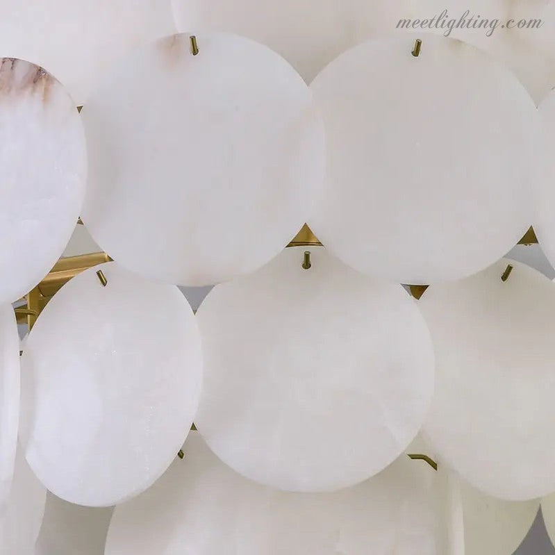 Spain Alabaster Brass Living Room Chandelier-MEET LIGHTING