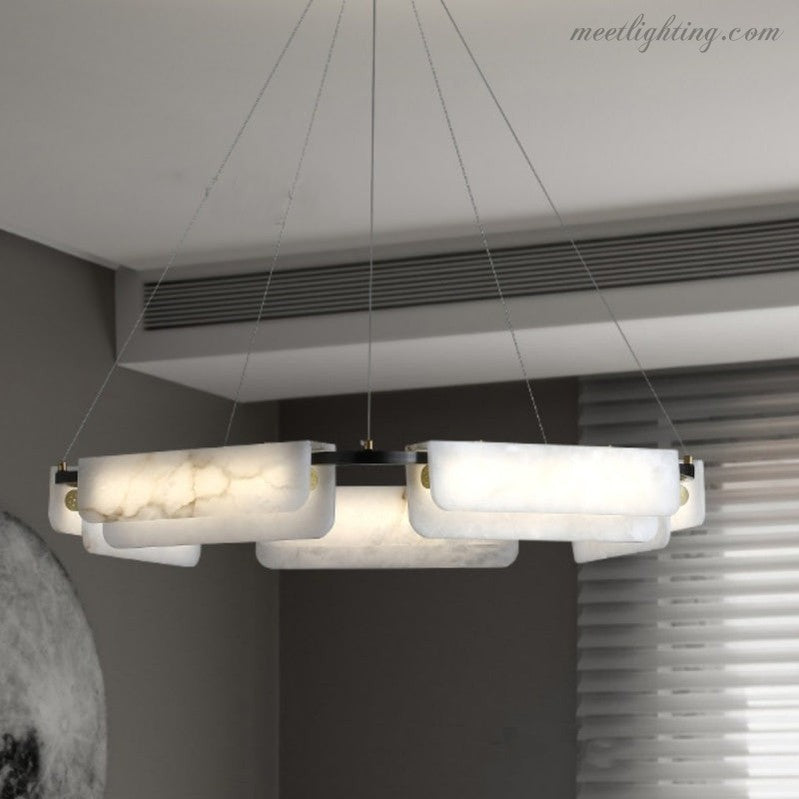 Spain Alabaster Modern Bedroom Chandeliers-MEET LIGHTING