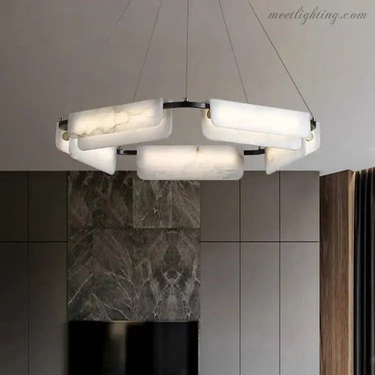 Spain Alabaster Modern Bedroom Chandeliers-MEET LIGHTING