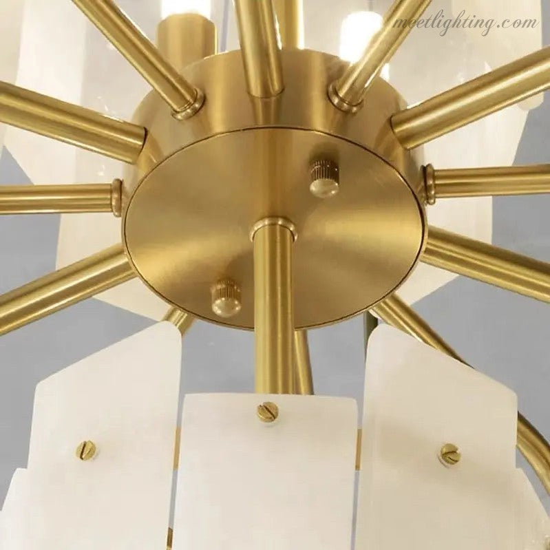 Spain Alabaster Round Modern Chandeliers-MEET LIGHTING