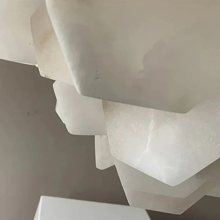 Talen Alabaster Multi-layer Irregular Square Chandelier