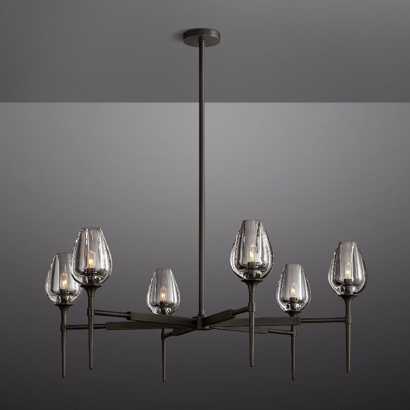 Tulip Round Living Room Chandelier 42"-MEET LIGHTING