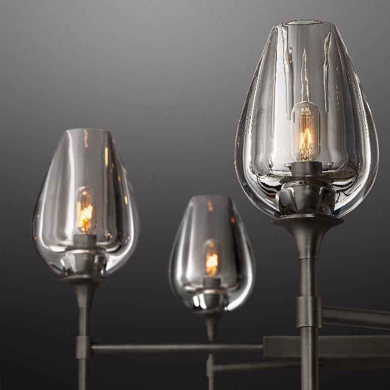 Tulip Round Living Room Chandelier 54"-MEET LIGHTING