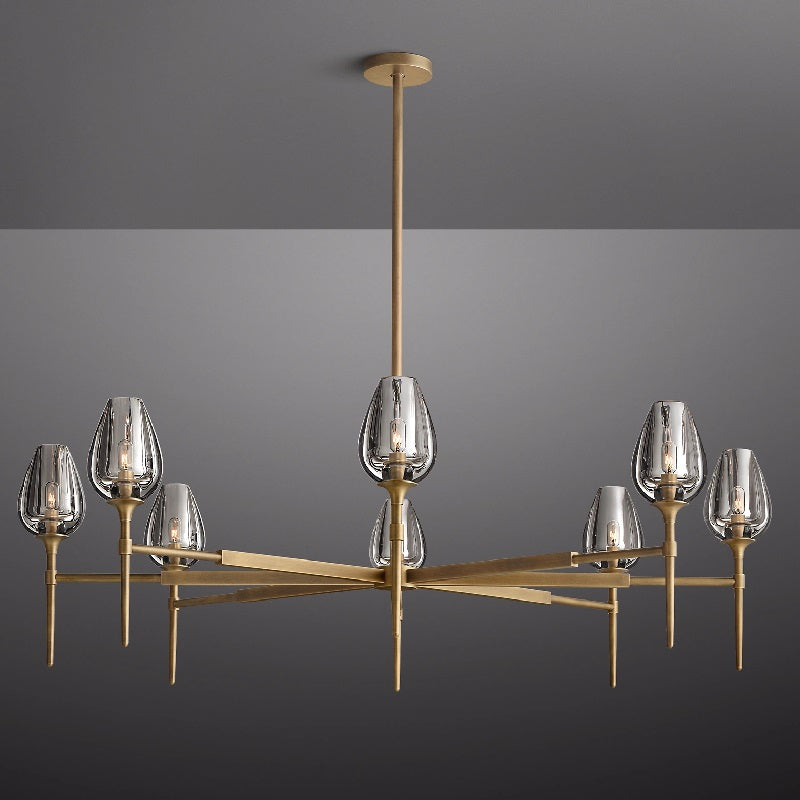 Tulip Round Living Room Chandelier 54"-MEET LIGHTING