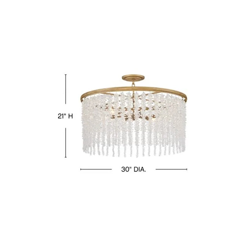 Vac Crystal 30" Round Chandelier
