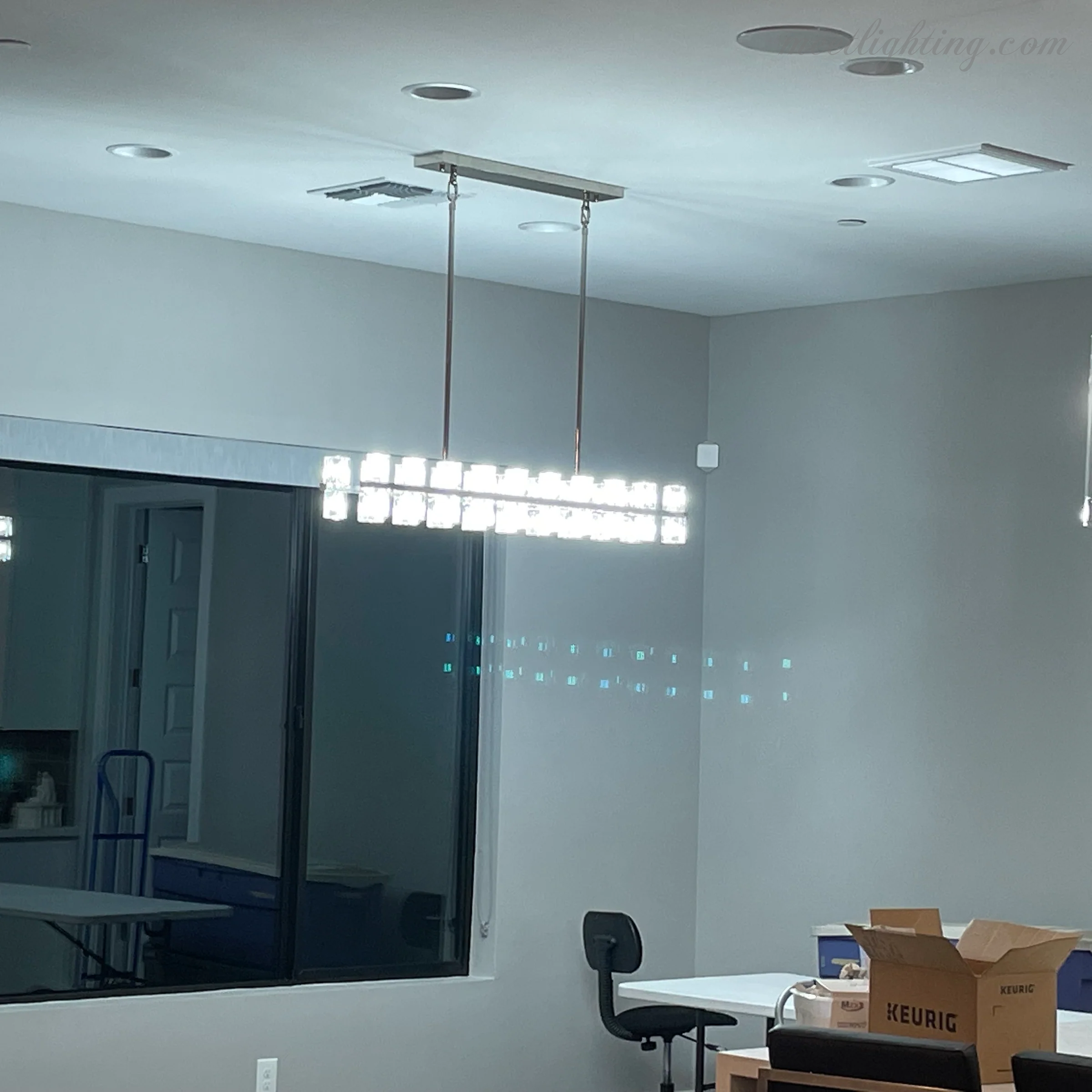 Arcachon Crystal Rectangular Chandelier 72"-MEET LIGHTING