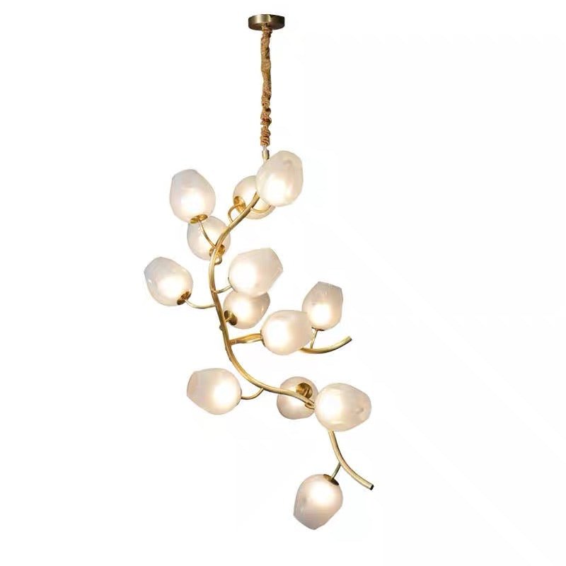 Artistic Glass Lampshade Chandelier with Branches Design for High Ceilings - Style A/13 Lights/D27.56"*H39.4"(D70cm*H100cm)Warm Light Meet Lighting