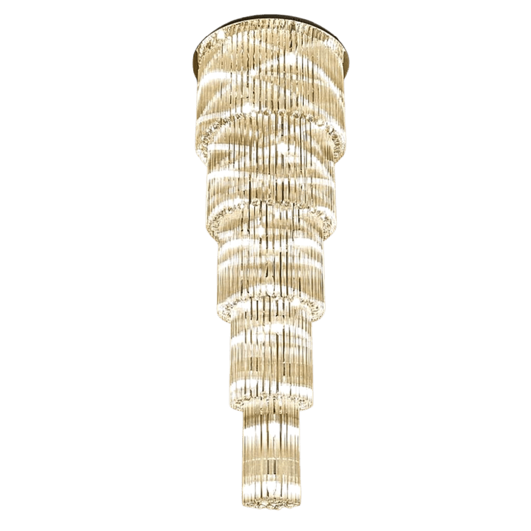 Camille Multiple Tier Crystal Chandelier - Diameter( 15.8 in ) x Height ( 39.4 in )3 Layers Meet Lighting