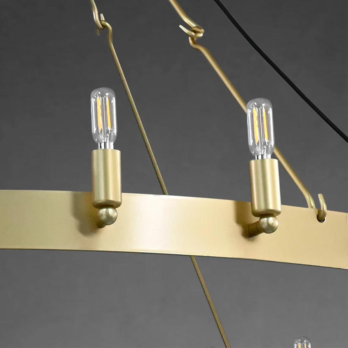 Camine Vintage Candelabra Round Chandelier 38"