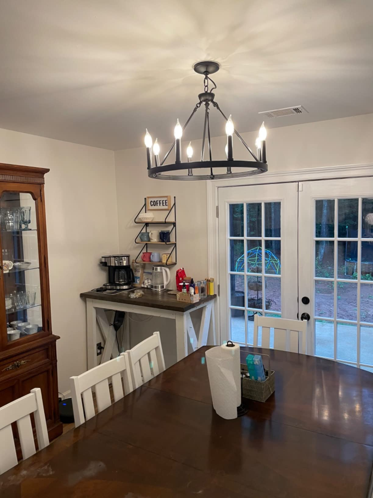 Camine Vintage Candelabra Round Chandelier 73"