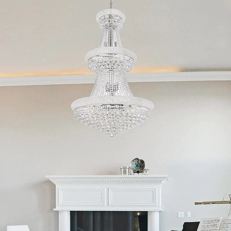 Luxury French Empire Chandelier for Villa Hall Ceiling Three-layers Crystal Light for Hotel Lobby-MEET LIGHTING