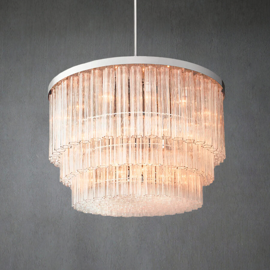 Crelo Round 3-Tier Chandelier 48″