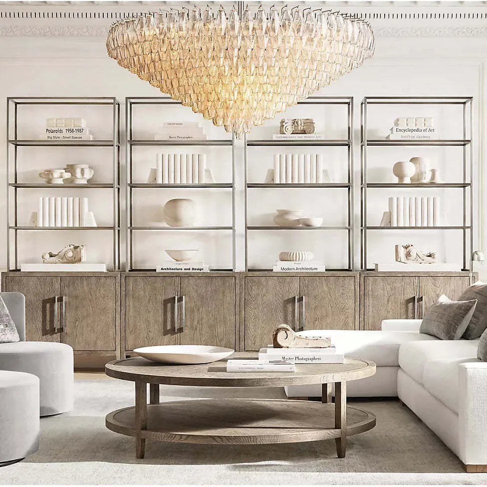 Chiaray Glass Multi-Tier Round Chandelier 61"