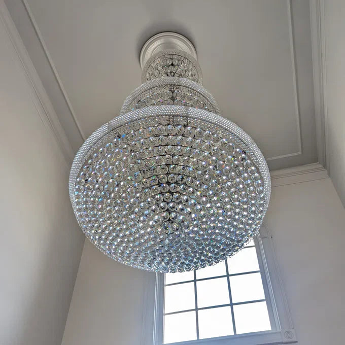 Luxury French Empire Chandelier for Villa Hall Ceiling Three-layers Crystal Light for Hotel Lobby-MEET LIGHTING