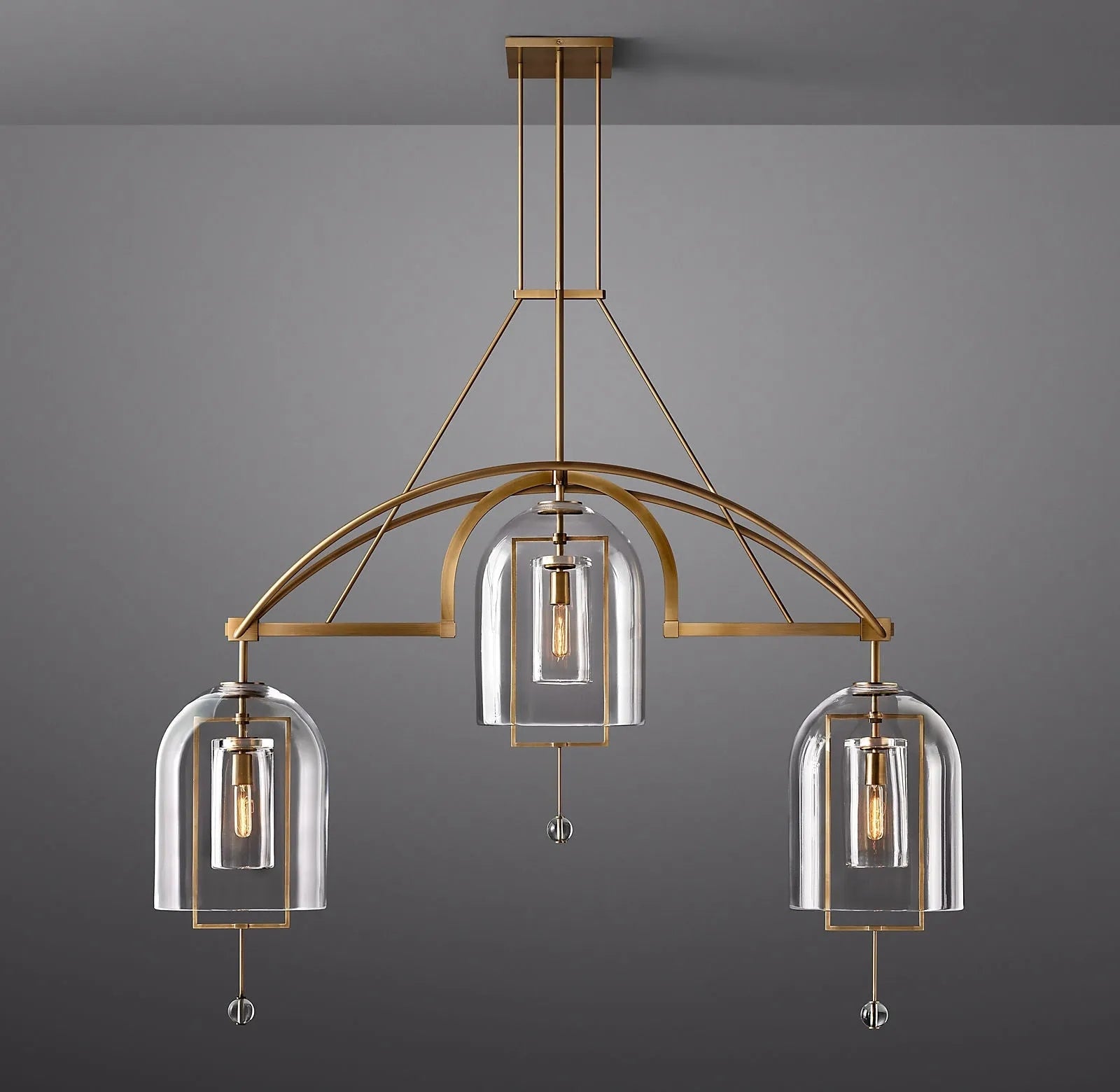 Fulcrum Round Chandelier 61" 3-Lights