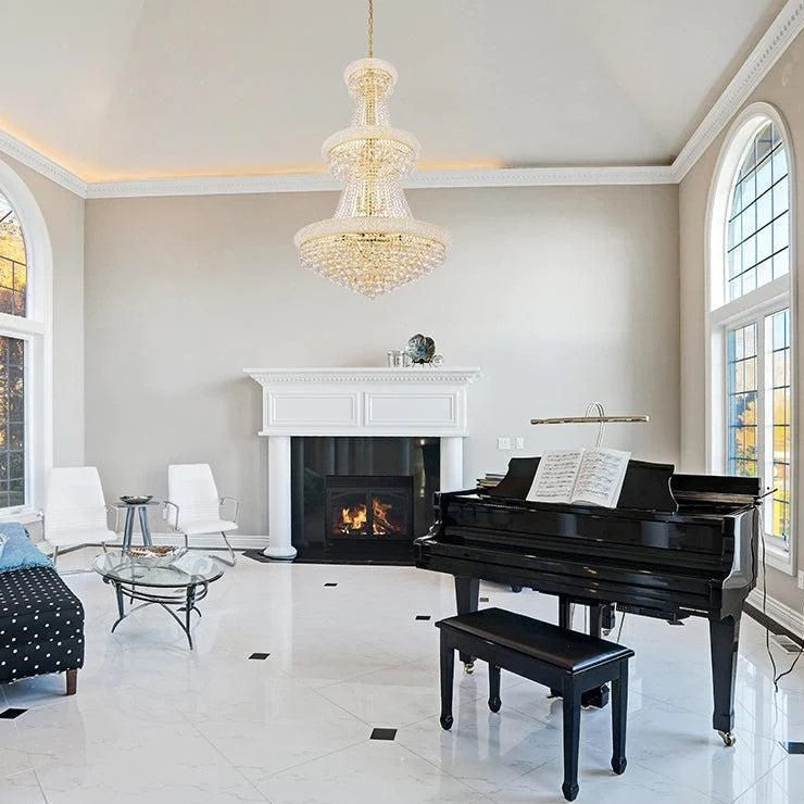 Luxury French Empire Chandelier for Villa Hall Ceiling Three-layers Crystal Light for Hotel Lobby-MEET LIGHTING