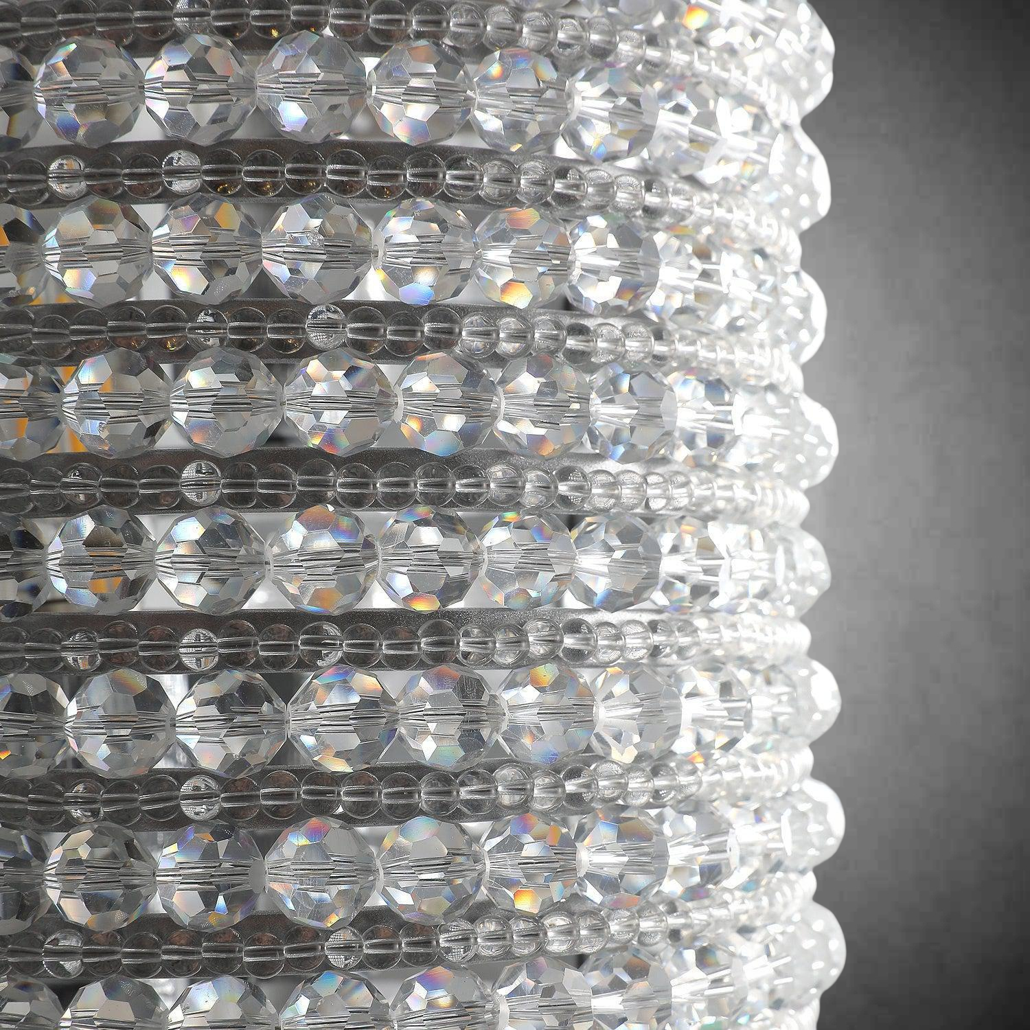 Hale Clear Crystal Beads Wall Sconce 21"H 36''H