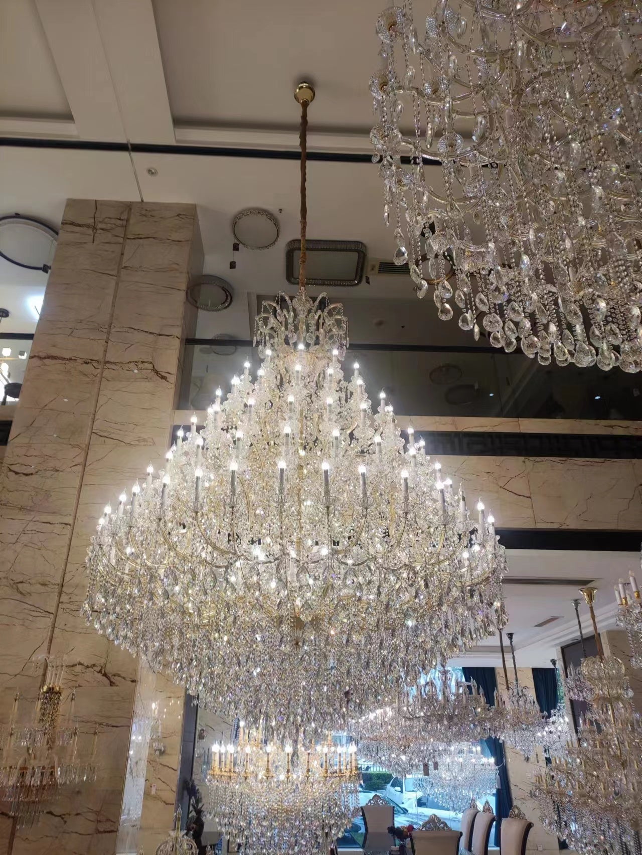 Extra Large Multi-tiered Candle Light Crystal Chandelier for Hotel/Restaurant-MEET LIGHTING