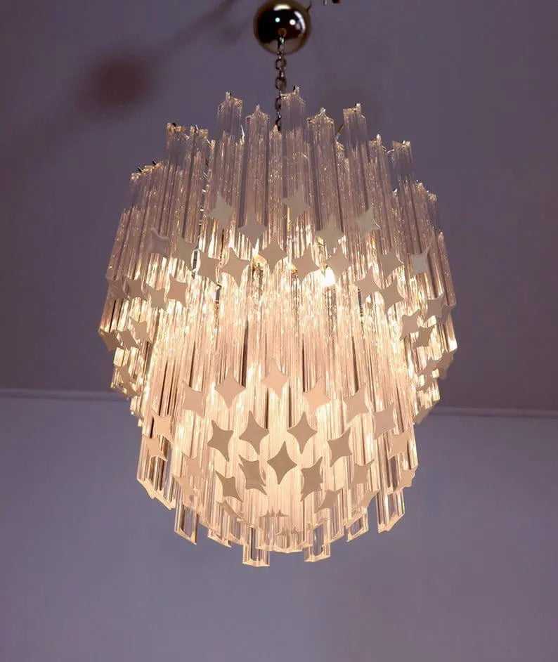 Murano Chandelier – 107 prisms – Transparent by Meetlighting