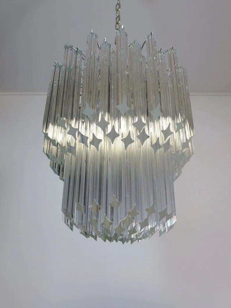 Murano Chandelier – 107 prisms – Transparent by Meetlighting