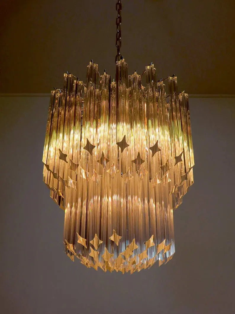 Murano Chandelier – 107 prisms – Transparent by Meetlighting