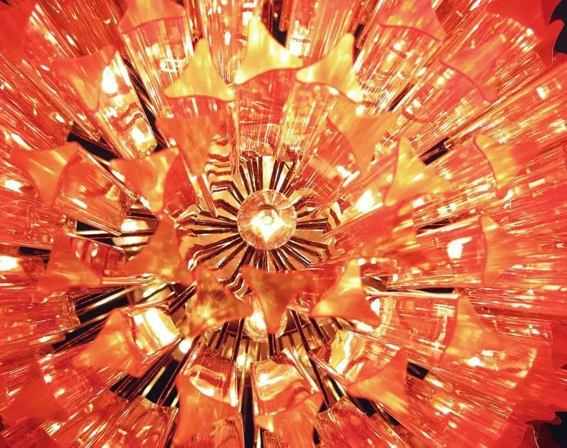 Murano Chandelier – 184 prisms – Pink by Meetlighting