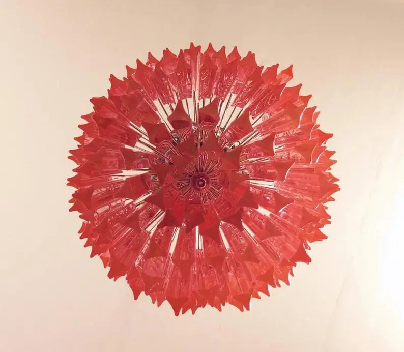 Murano Chandelier – 184 prisms – Pink by Meetlighting