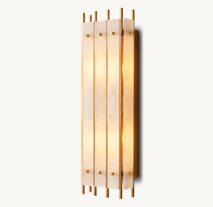 San Marco Alabaster Grand Rectangular Sconce