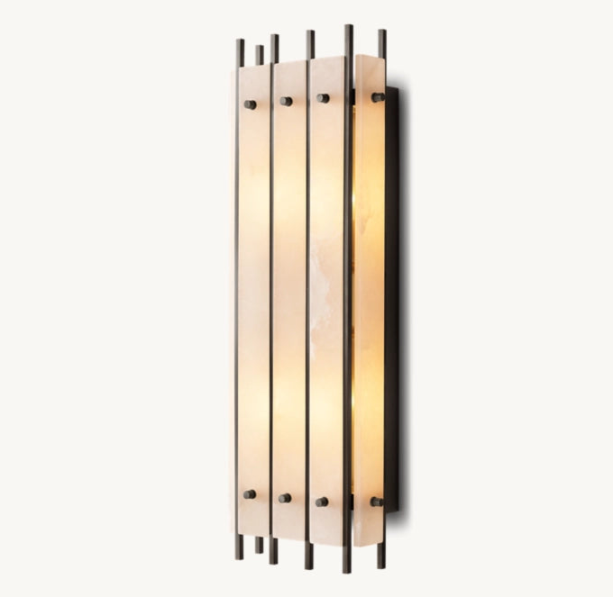 San Marco Alabaster Grand Rectangular Sconce