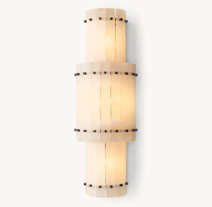 San Marco Alabaster Grand Round Sconce