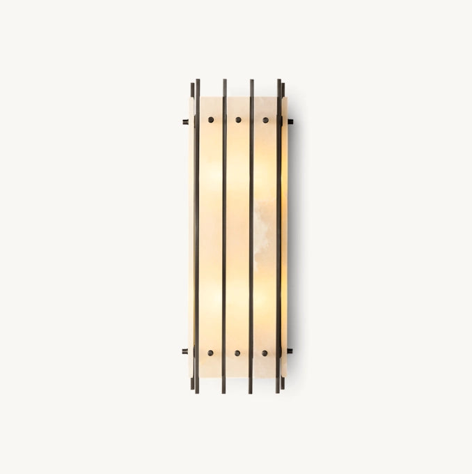 San Marco Alabaster Grand Rectangular Sconce