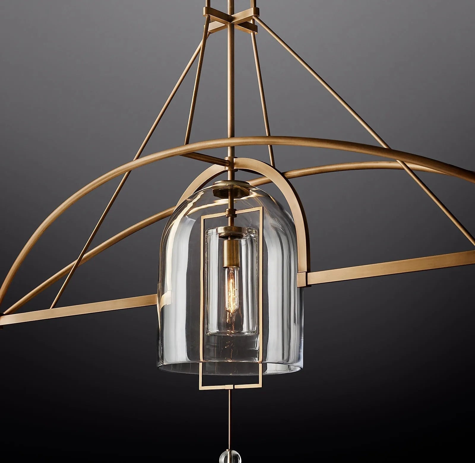 Fulcrum Round Chandelier 61" 3-Lights