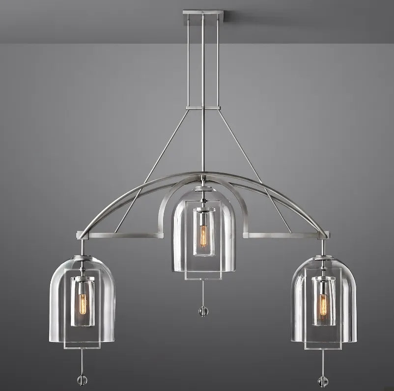 Fulcrum Round Chandelier 61" 3-Lights