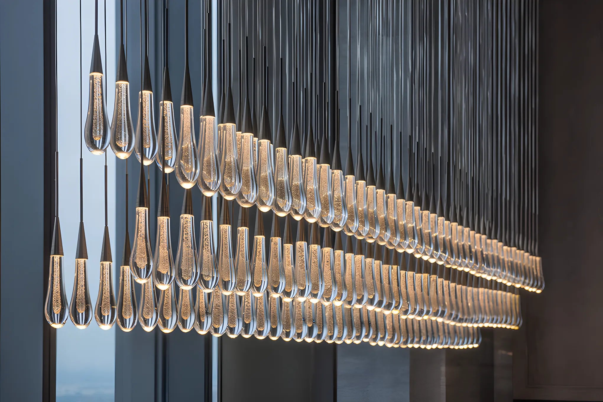 Soltaire Linear Chandelier 37"50"70"87"120"