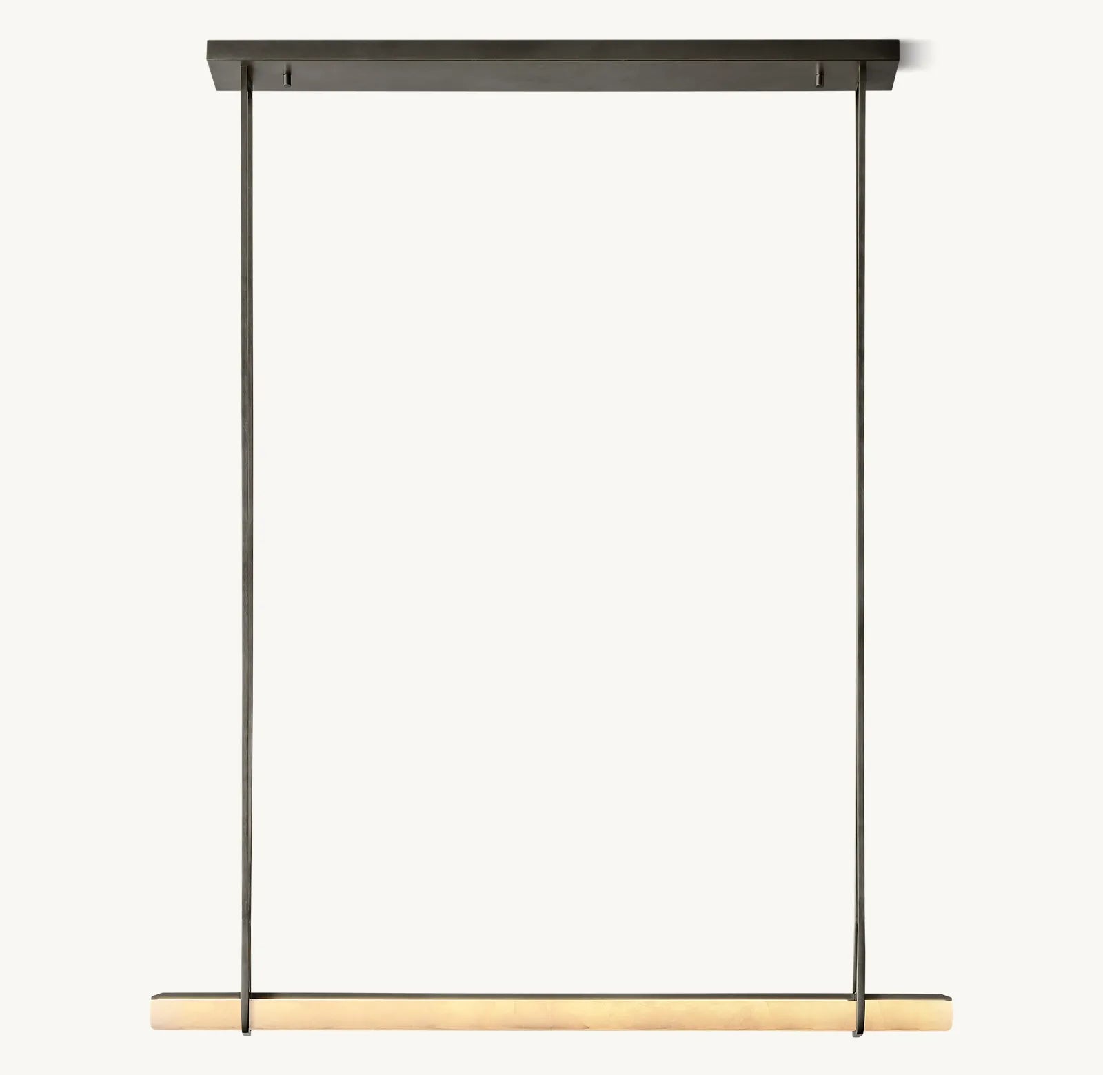 Audon Alabaster Single Bar Linear Chandelier 60"