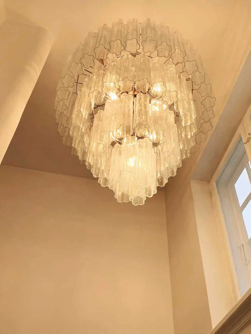 Murano Chandelier – 78 tubes – Transparent by Meetlighting