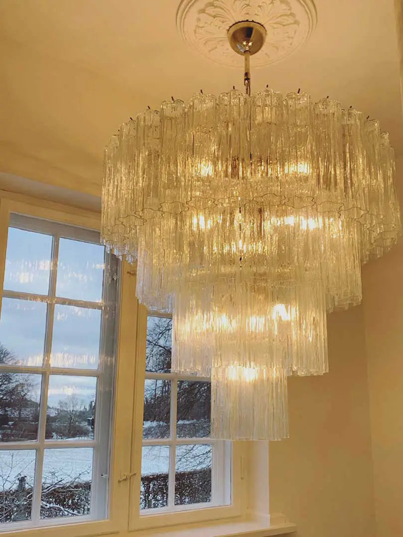 Murano Chandelier – 78 tubes – Transparent by Meetlighting