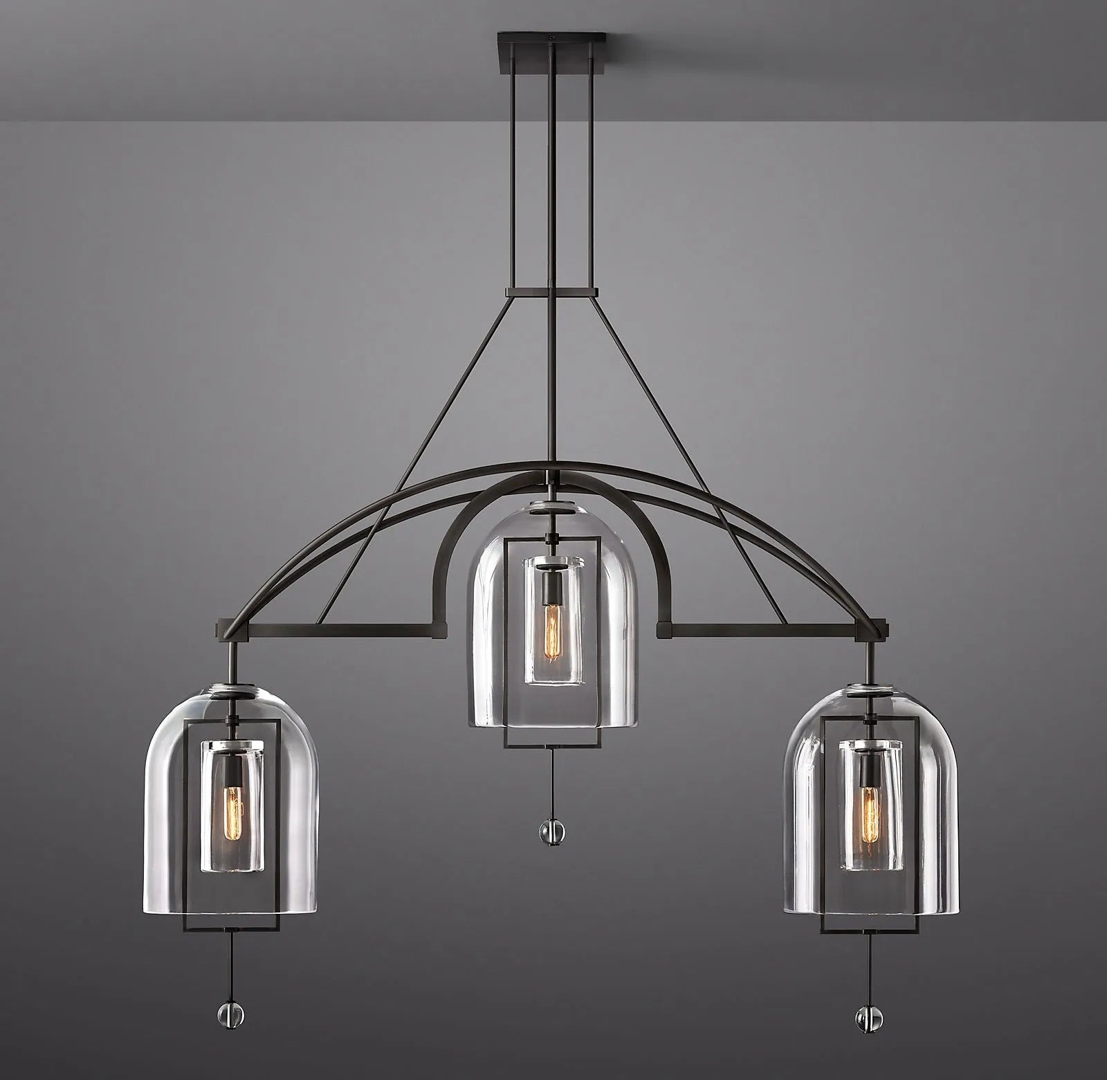 Fulcrum Round Chandelier 61" 3-Lights