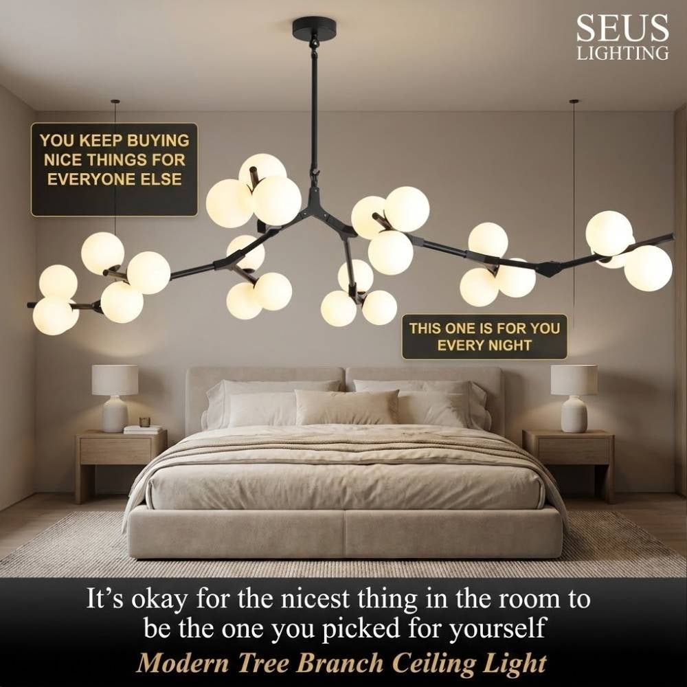 Lio Modern Tree Branch Ceiling Light Fixture - Gold48.4"(123cm)Warm Light 3000KBlushlighting