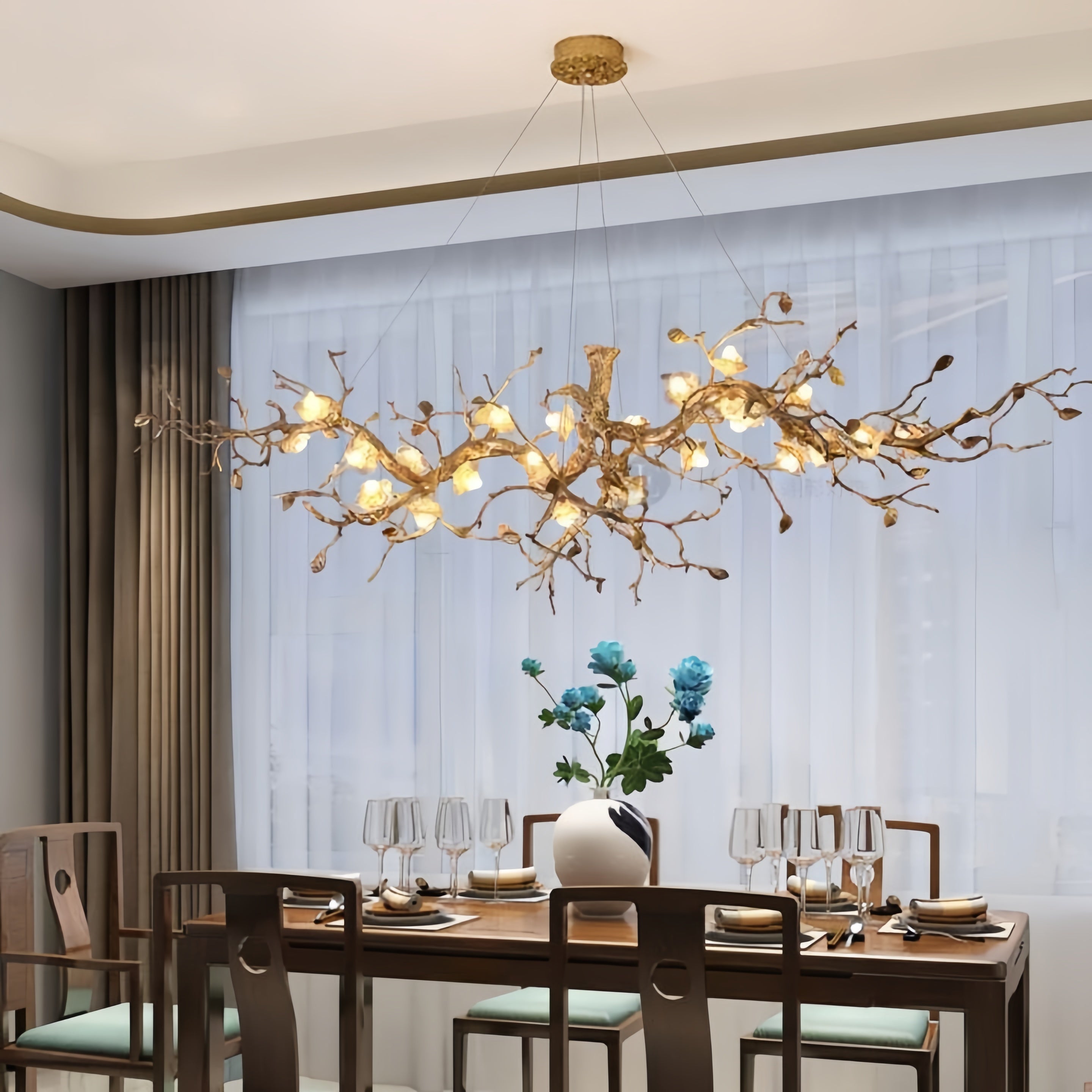 Luxury Flower Tree Branch Chandelier - L 39.4″(100cm) x W 25.6″(65cm) x H 22.8″(58cm)meetlighting