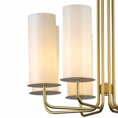 Modern Style Minimalism White Shades Chandelier/Wall Light in Brass-MEET LIGHTING