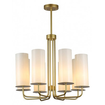 Modern Style Minimalism White Shades Chandelier/Wall Light in Brass-MEET LIGHTING