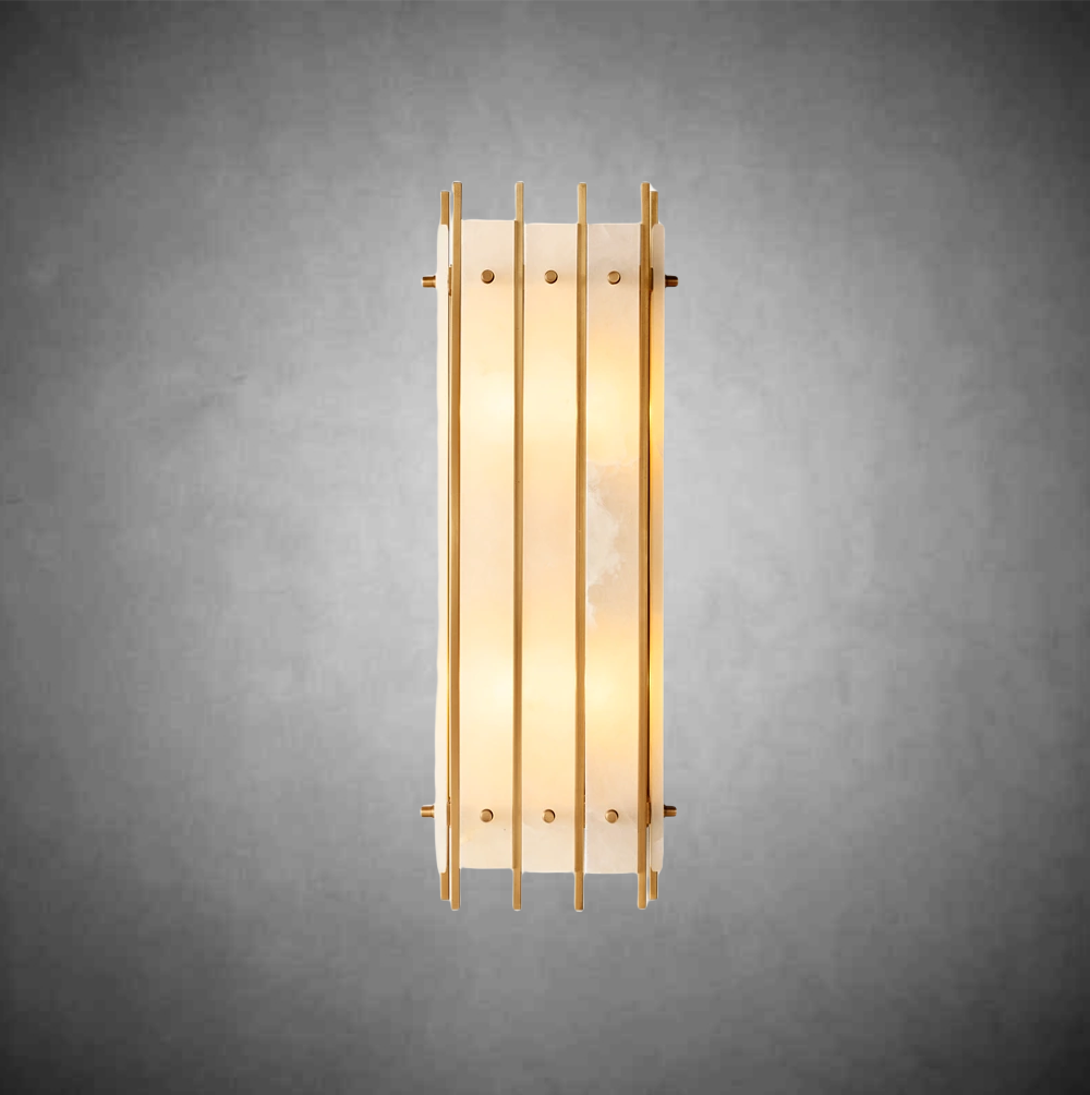 Marisol Alabaster Grand Rectangular Sconce