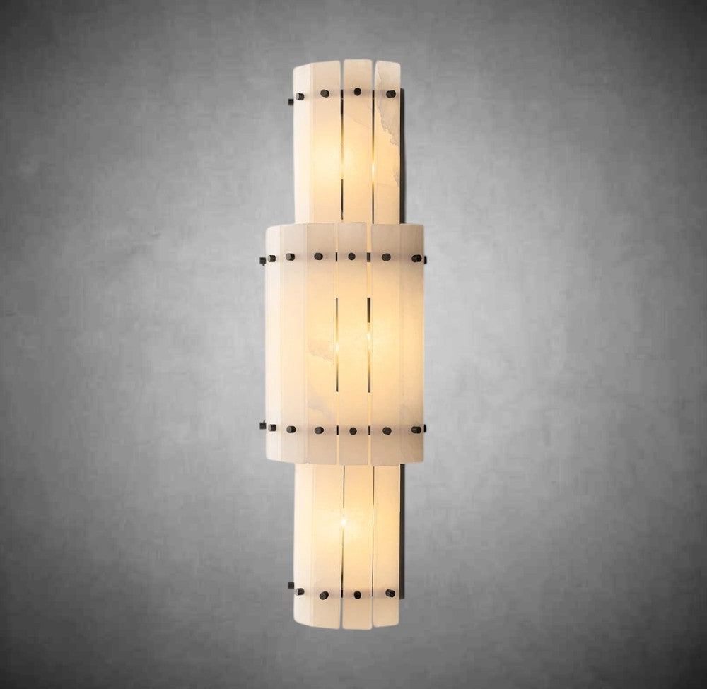 Marisol Alabaster Grand Round Sconce