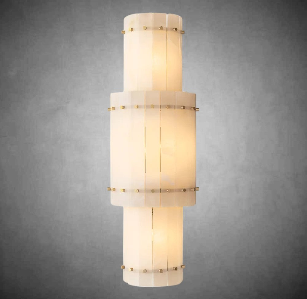 Marisol Alabaster Grand Round Sconce