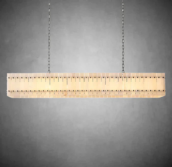 Marisol Alabaster Linear Chandelier 54"72"